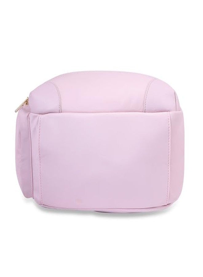 HAMSTER London Pastel Promise Pink Backpack for Women | Lightweight Nylon School & College Bag with Laptop Compartment | Stylish Travel & Casual Daypack - Image 5