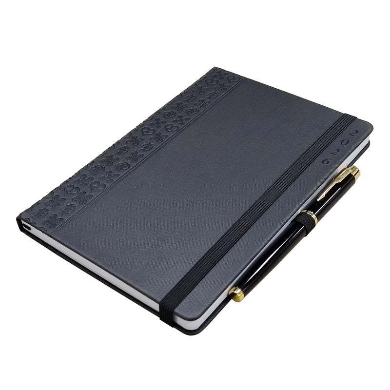WEYEAH 2026 Planner Journal with Yearly, Monthly, Weekly & Daliy Plan Pages, 24 Lined and 24 Dotted Pages, More Functional Pages, 8.5" x 5.75" Medium A5 Size (Black with Pen) - Image 1