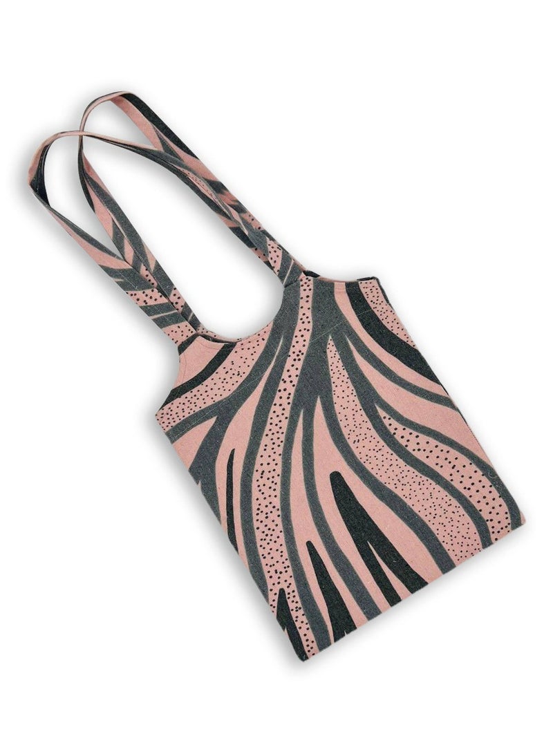 Gharibo Bags Casual Printed Linen Tote Bag  H230011b  - Image 1