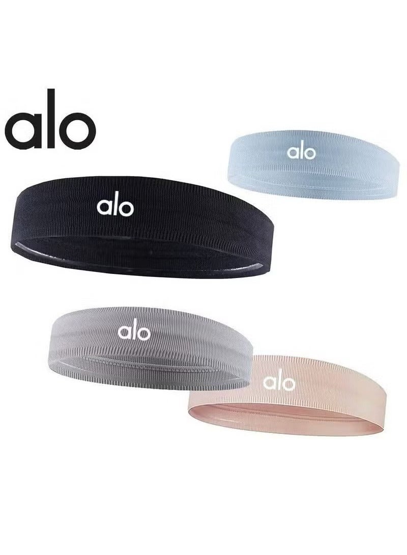 Alo Yoga Alo Yoga Headband Elastic Exercise Headband Fitness Outdoor Sports Non-Slip Adhesive Headband 4-Piece Set - Image 1
