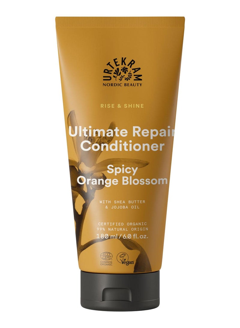 Urtekram Organic Spicy Orange Blossom Ultimate Repair Conditioner, 180 ml - 100% Organic and Vegan - Silicone and Paraben-Free