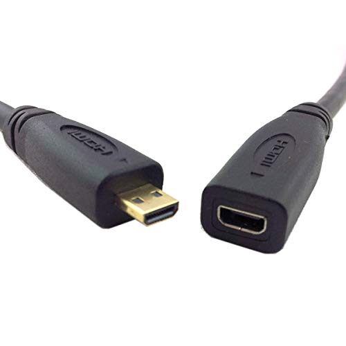 cablecc HDMI 1.4 Type D Micro HDMI Male to Micro HDMI Female M/F Extension Cable 30cm - Image 5