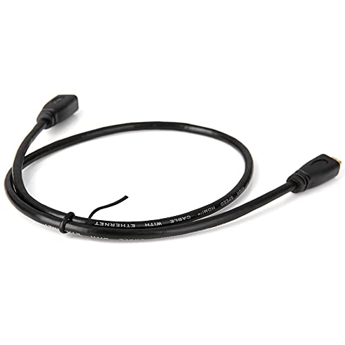 cablecc HDMI 1.4 Type D Micro HDMI Male to Micro HDMI Female M/F Extension Cable 30cm - Image 2