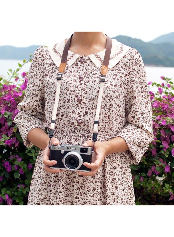 VKO Camera Strap, Quick Release Slim Camera Neck Shoulder Strap for Mirrorless Cameras Coffee - Image 3