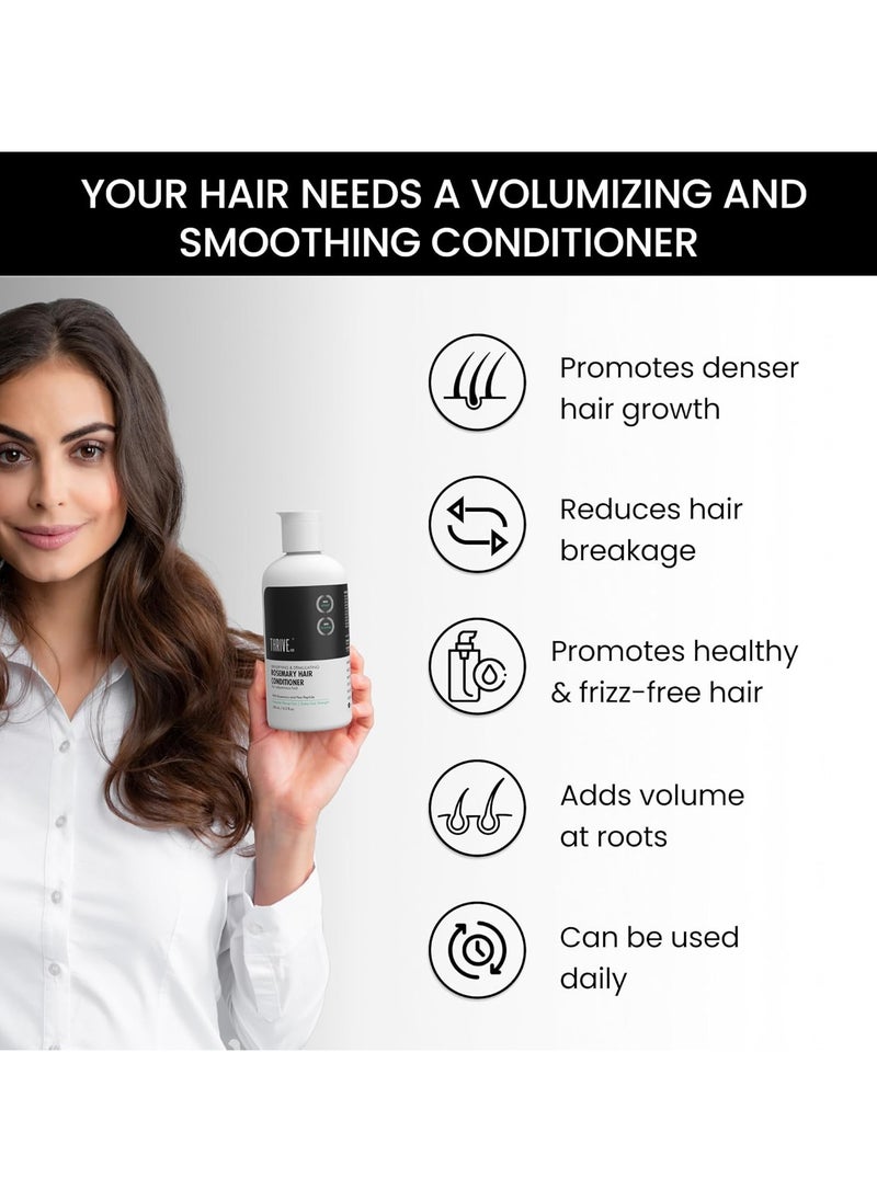 THRIVECO - Rosemary Hair Conditioner For Voluminous Hair | Densifying & Stimulating Hair Growth | Promotes Hair Strength | With Pea Peptide & Caffeine | Paraben & Sulfate Free | For Men & Women | 250ml - Image 1