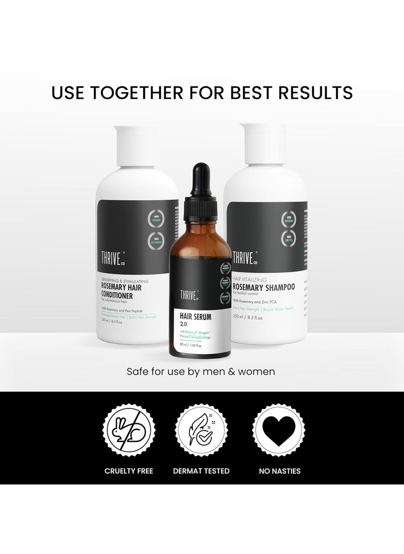 THRIVECO - Rosemary Hair Conditioner For Voluminous Hair | Densifying & Stimulating Hair Growth | Promotes Hair Strength | With Pea Peptide & Caffeine | Paraben & Sulfate Free | For Men & Women | 250ml - Image 1