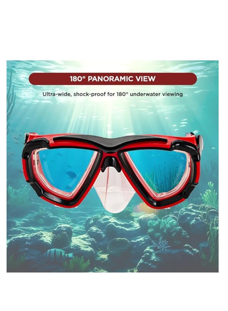 بلا نهاية قناع الغطس EL1015 مع نظام التنفس الجاف العلوي | المادة : سيليكون، بلاستيك | مع حماية ضد الضباب والأشعة فوق البنفسجية | قناع الغوص مع معدات مقاومة للماء للبالغين والأطفال - Image 3