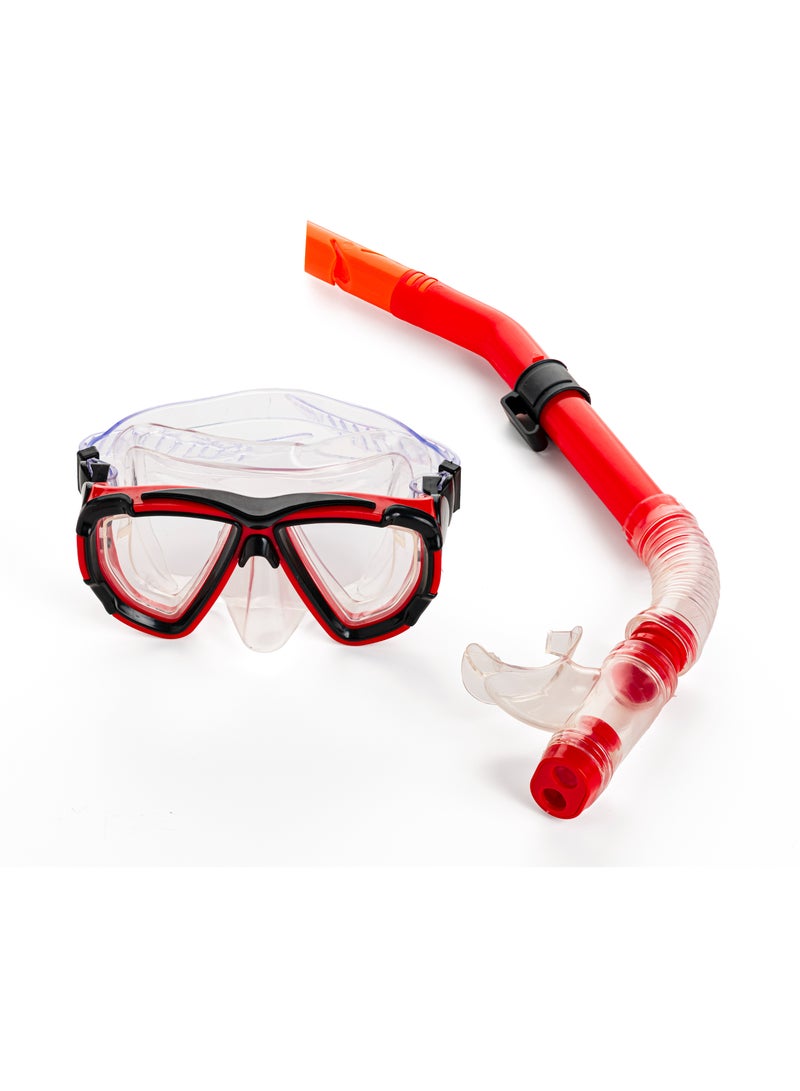 بلا نهاية قناع الغطس EL1015 مع نظام التنفس الجاف العلوي | المادة : سيليكون، بلاستيك | مع حماية ضد الضباب والأشعة فوق البنفسجية | قناع الغوص مع معدات مقاومة للماء للبالغين والأطفال - Image 1