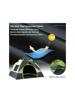 DAYONG Tent for Camping, 3-4 Person Waterproof Instant Tent, Portable Outdoor Tent, Automatic Pop Up Tent with Carry Bag, Dome Tent for Camp, Picnic, Hiking, Beach, Traveling. - pzsku/Z41F1D7C712FF461DBEFEZ/45/_/1738753394/92cd496d-9db2-40b1-98e3-05fe9f38726f