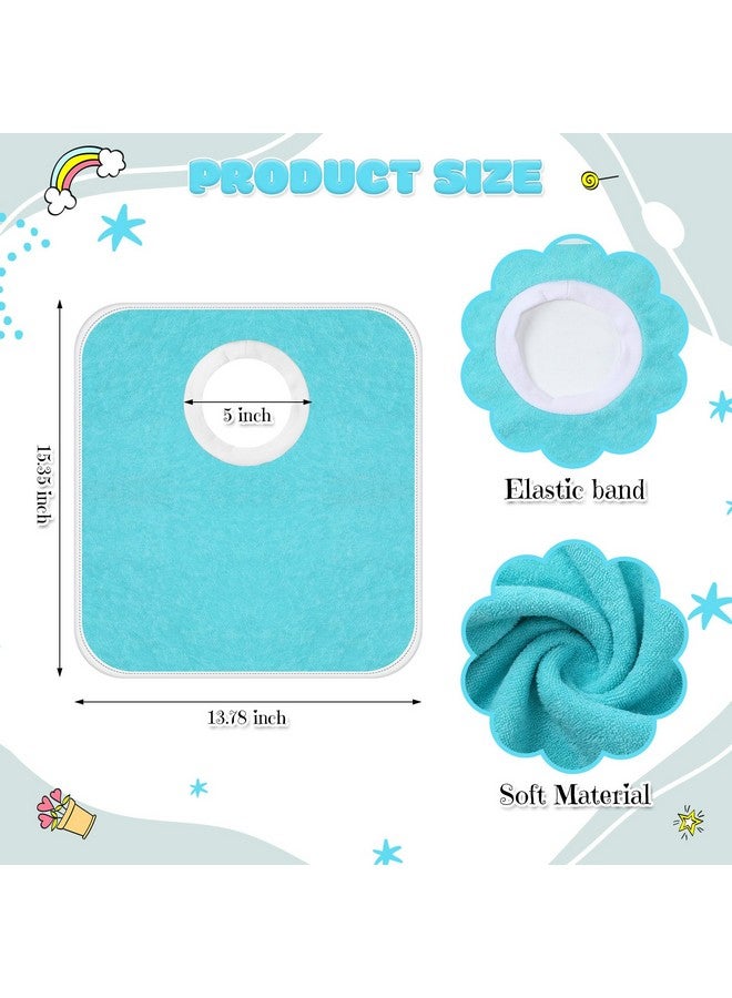 Bonuci 12 Pack Full Coverage Toddler Baby Bibs For Girls Boys Ultra Absorbent Pullover Slip On Cotton Bib For Newborn Toddler(Dark Blue Light Blue) - Image 2
