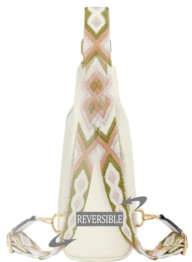 KKXIU Fashion Small Sling Bag for Women Leather Fanny Packs Chest Crossbody Cell Phone Bag Shoulder Travel Purse Gifts for Teenager (C-White) - Image 4