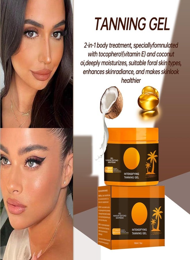 Aiwejay Intensive Tanning Gel, Natural Tanning Accelerator Cream Gel, Hydrating Natural Ingredients for Long Lasting Dark Tan(150g/5.29oz) - Image 3
