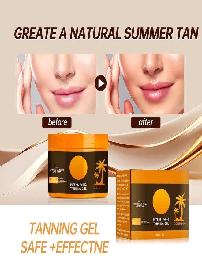 Aiwejay Intensive Tanning Gel, Natural Tanning Accelerator Cream Gel, Hydrating Natural Ingredients for Long Lasting Dark Tan(150g/5.29oz) - Image 5