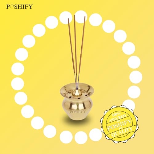 POSHIFY Kalash Agardan - Elegant Brass Incense Holder for Luxurious Puja Rituals and Home Decor - 637 - Image 5