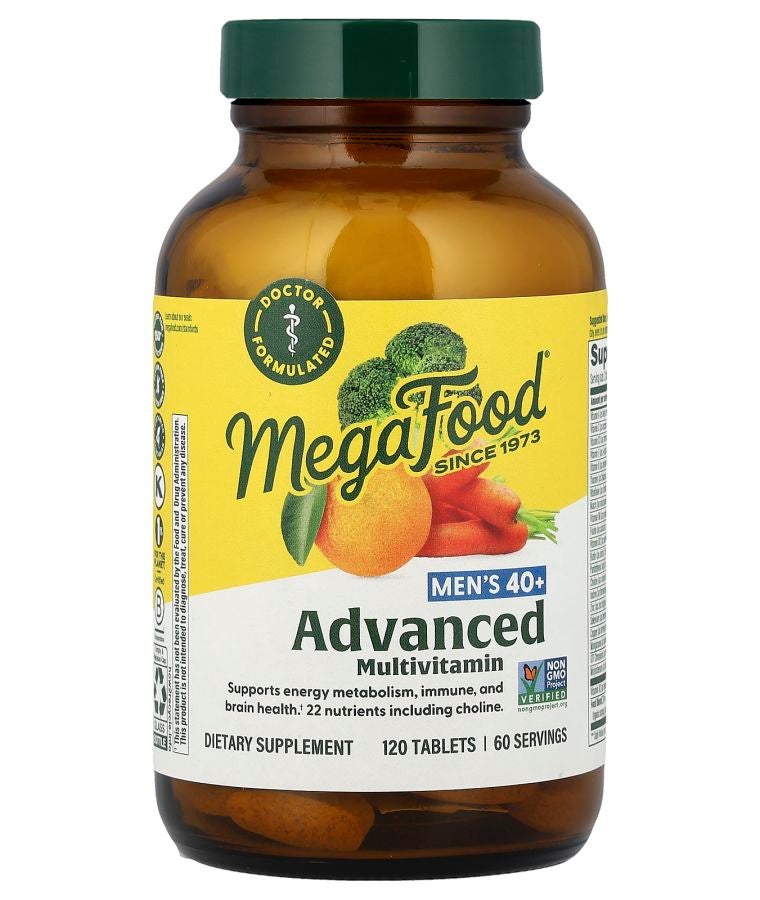 MegaFood Men's 40+ Advanced Multivitamin 120 Tablets