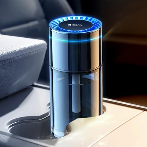 Ceeniu New Smart Car Air Freshener, 135ml Last 6 Months, Auto ON/OFF Car Freshener Long Lasting, Multi-mode Adjustable, Ambiance Light, Natural French Fragrance, CF3 Aroma Diffuser, Mint Ice Scent - Image 1