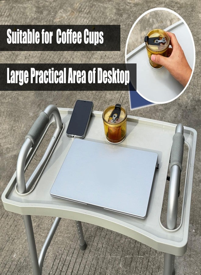 Hauscher Walker Tray with Cup Holder, Molded Plastic Food Tray, Fits Most Folding Walkers - Image 5