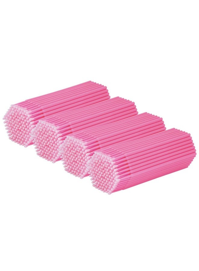 tifanso 400PCS Micro Cotton Swabs, Micro Swabs for Eyelash Extension, Disposable Micro Applicator Brush Micro Eyelash Swabs Pink(Head Diameter: 2.0mm) - Image 1