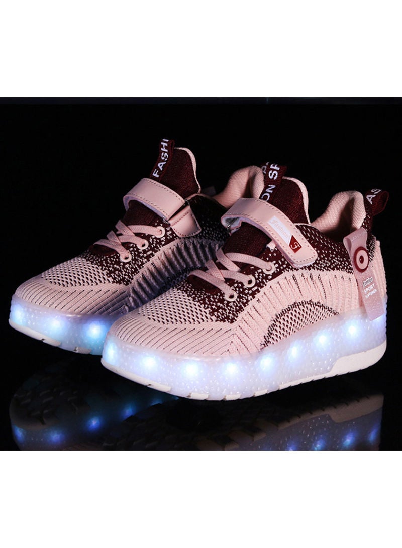 Sharpdo Rechargeable Children's Boys and Girls Roller Skates Light Skating Wheel Shoes - Image 2