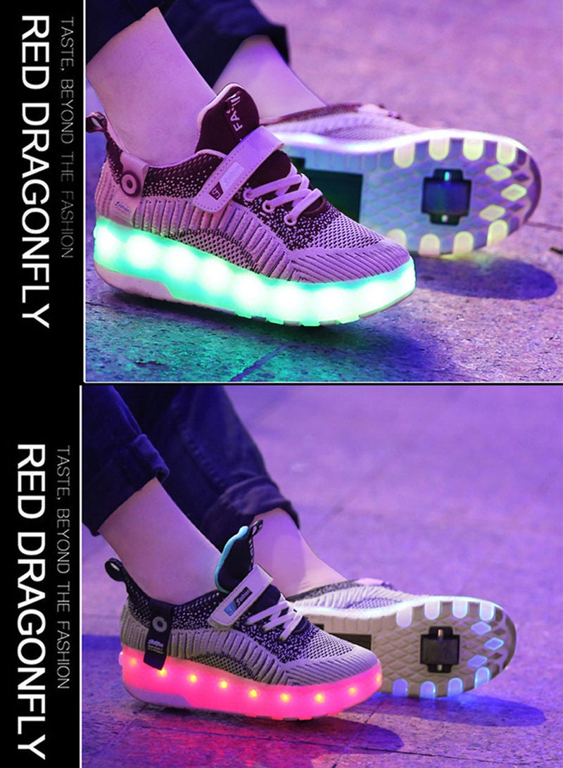 Sharpdo Rechargeable Children's Boys and Girls Roller Skates Light Skating Wheel Shoes - Image 5