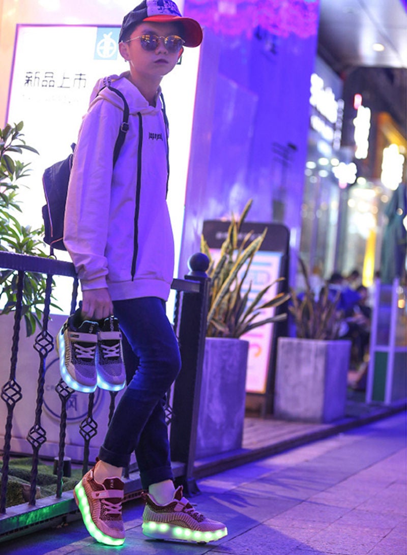 Sharpdo Rechargeable Children's Boys and Girls Roller Skates Light Skating Wheel Shoes - Image 4