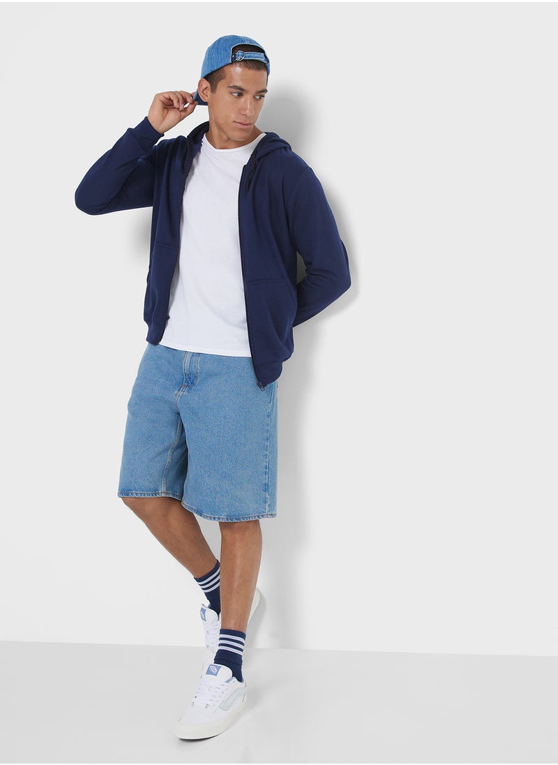 Seventy Five Basics Essential Oversize Zip Through Hoodie  - Image 4