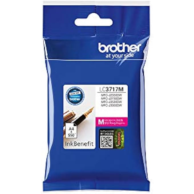خراطيش حبر ماجنتا عالية الإنتاج LC3717M الأصلية من BROTHER - 1 قطعة - Image 1