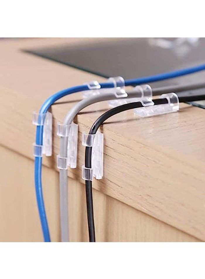 20-Piece Self-adhesive Cable Clips Organizer for Organizing Wires (Black) - Image 2