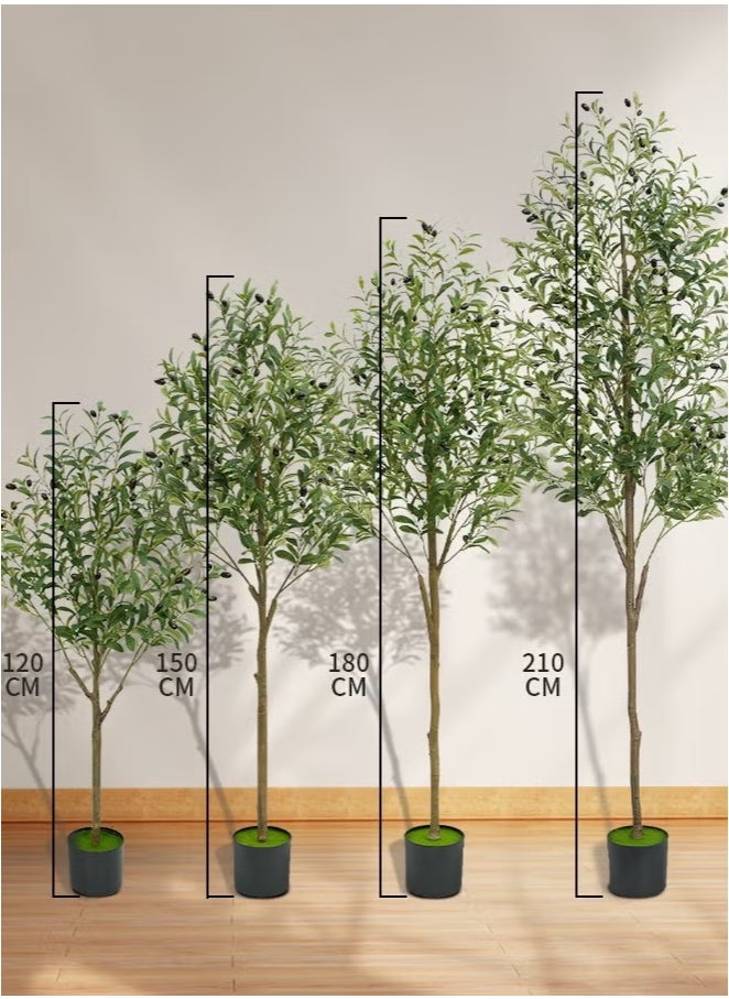 Bolivia's Artificial Olive Tree – Tall Potted Faux Olive Tree with Planter, Realistic Silk Leaves & Fruits – Modern Indoor Floor Decor for Home, Office, or Living Room  - Image 3