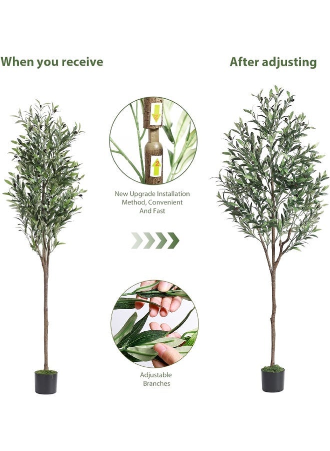Bolivia's Artificial Olive Tree – Tall Potted Faux Olive Tree with Planter, Realistic Silk Leaves & Fruits – Modern Indoor Floor Decor for Home, Office, or Living Room - Image 5
