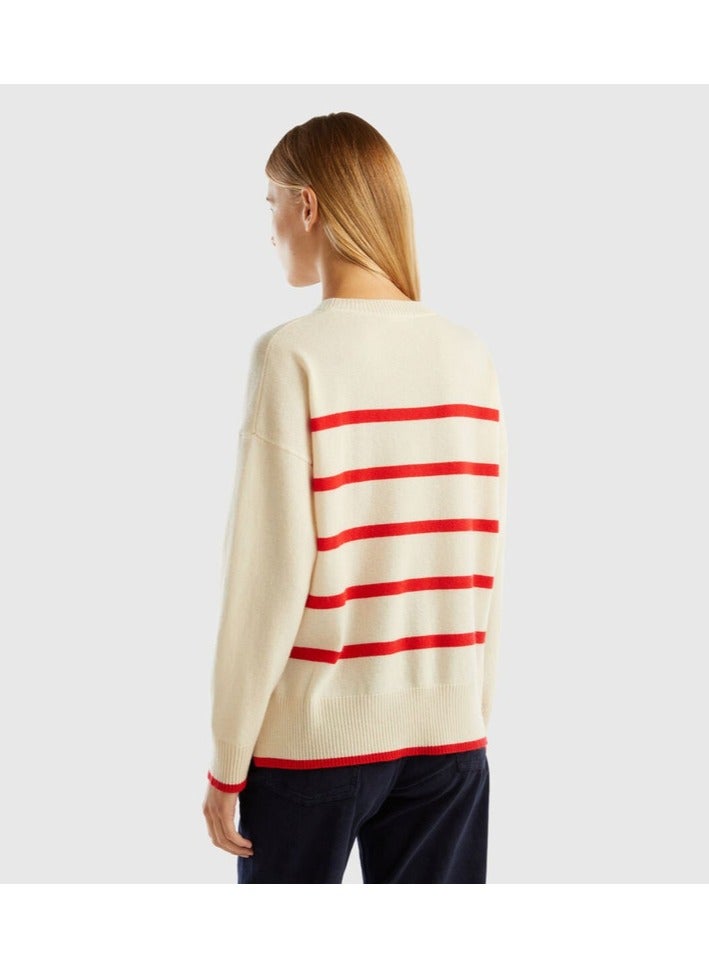 Benetton STRIPED SWEATER IN PURE CASHMERE  - Image 3