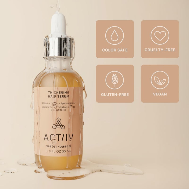ACTIIV Thickening Hair Serum - Water Based | Supports the Appearance of Thicker, Fuller-Looking Hair, Lightweight Water-Based Formula, Non-Greasy, All Hair Types, 1.8 oz - Image 5
