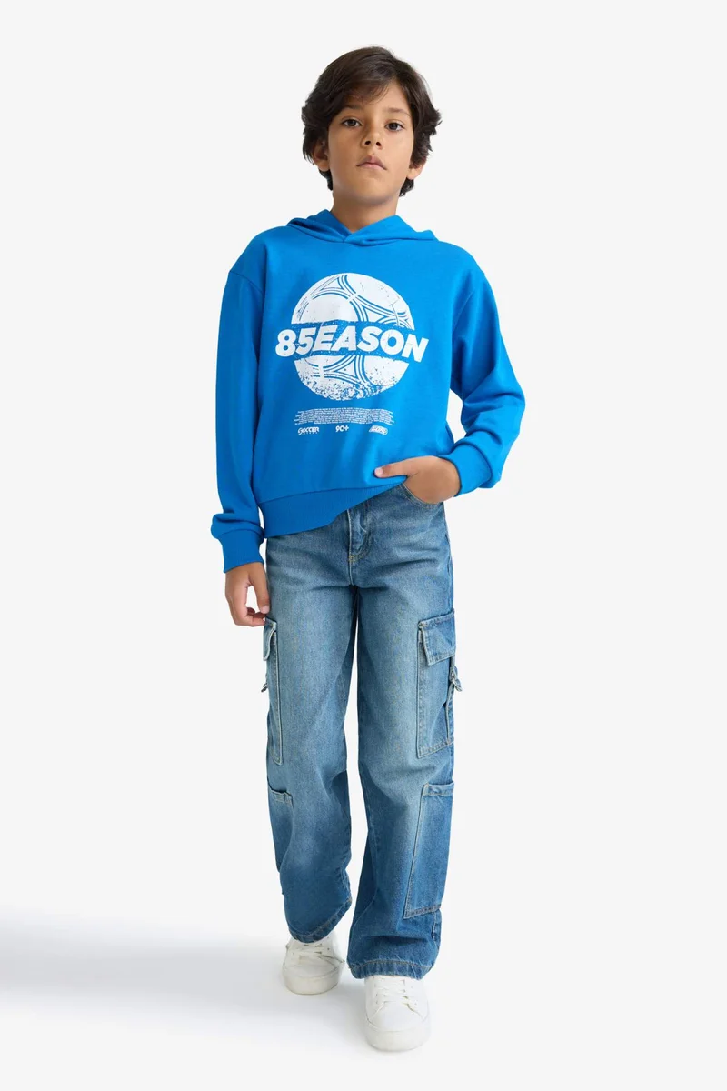 DeFacto Boy Printed Hoodie