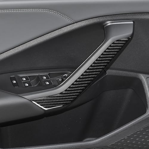 NVCNX Real Carbon Fiber Accessories for Volkswagen VW Jetta 2019-2025 2020 2021 2022 2023 2024 Car Thick Overlay Door Inner Grab Handle Cover Interior Trim Sticker Decal 4PCs - Image 4