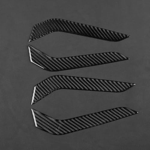 NVCNX Real Carbon Fiber Accessories for Volkswagen VW Jetta 2019-2025 2020 2021 2022 2023 2024 Car Thick Overlay Door Inner Grab Handle Cover Interior Trim Sticker Decal 4PCs - Image 5