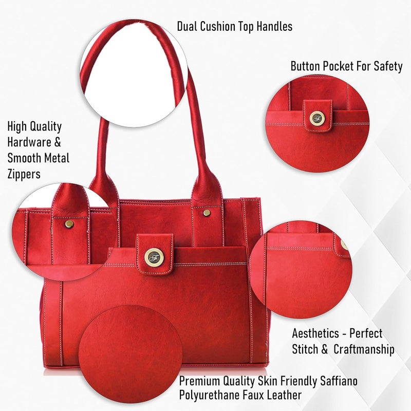 Fostelo Women's Ocean Side Satchel Tote Handbag for Women | Ladies Purse | Stylish Shoulder Bag | Gift For Women - Image 3
