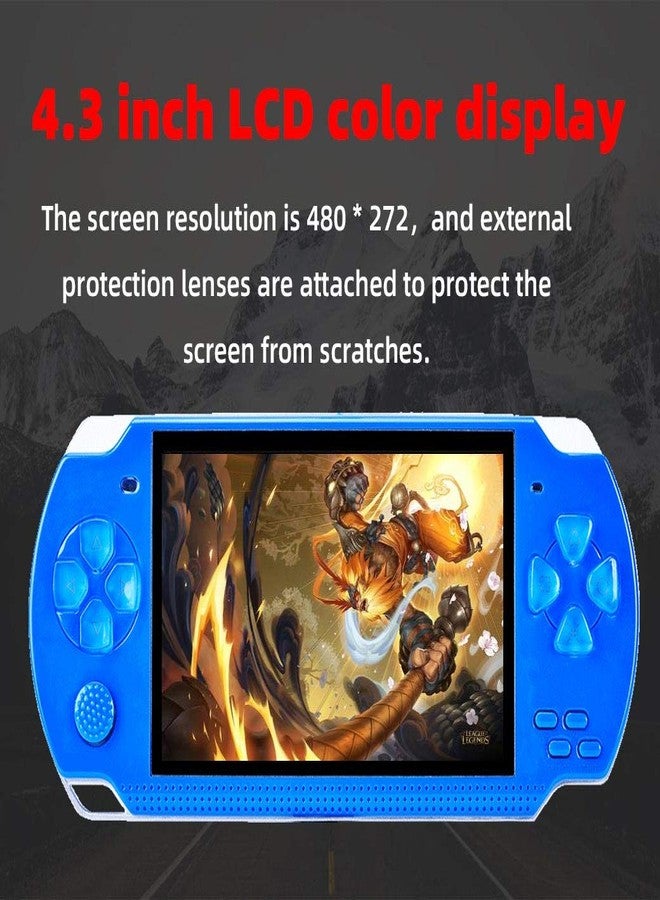 HLF Video Game Console 4.3 inch 8GB Built-in 2000 Retrp Classic Games for Multiple Simulators Game can Save Multiple Progress Video/Music/E-Book Portable Console Gift for Boyfriend/Children(White) - Image 5