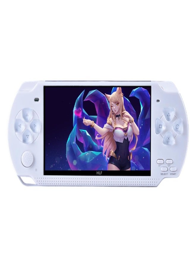 HLF Video Game Console 4.3 inch 8GB Built-in 2000 Retrp Classic Games for Multiple Simulators Game can Save Multiple Progress Video/Music/E-Book Portable Console Gift for Boyfriend/Children(White) - Image 1