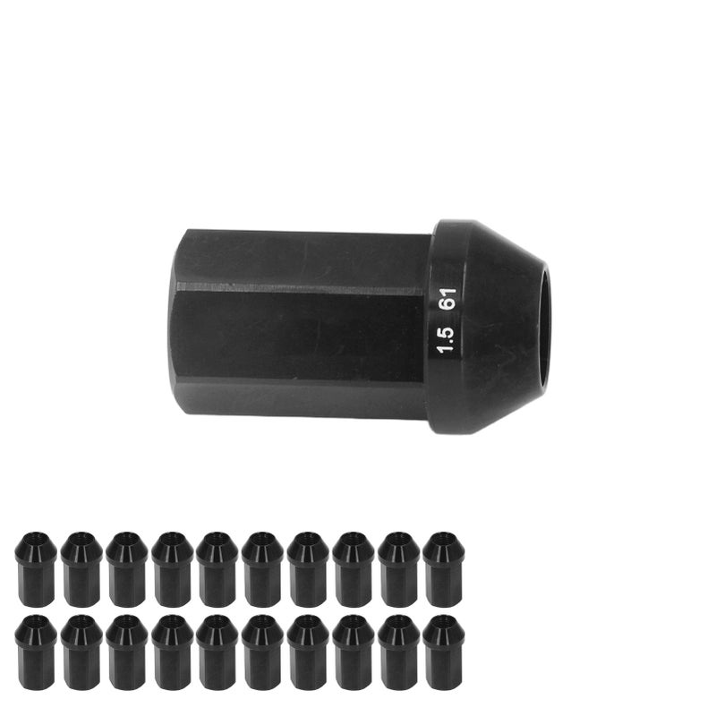 براغي Lug M12x1.5 مع محول مقبس مصنوعة من سبائك الألومنيوم بطول 42 مم ومماس 19 لنمط سباق JDM لاستبدال سيارات الهنداي – لون أسود - Image 5