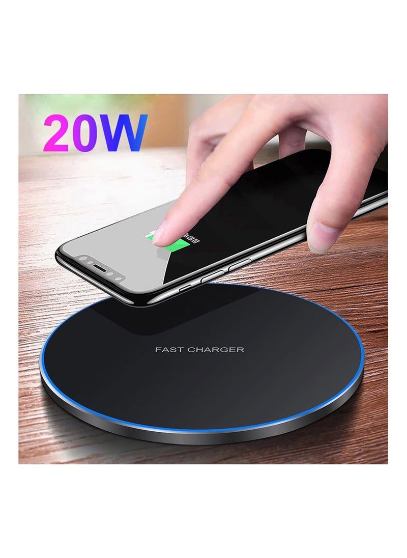 KASTWAVE Wireless Charger Fast Wireless Charging Pad Compatible with iPhone 11, 12, 13, 14 Pro/Pro Max, 13/14 Mini, XS, XS Max, XR, 8 Plus, for Samsung Galaxy/Note, Galaxy Buds  - Image 3