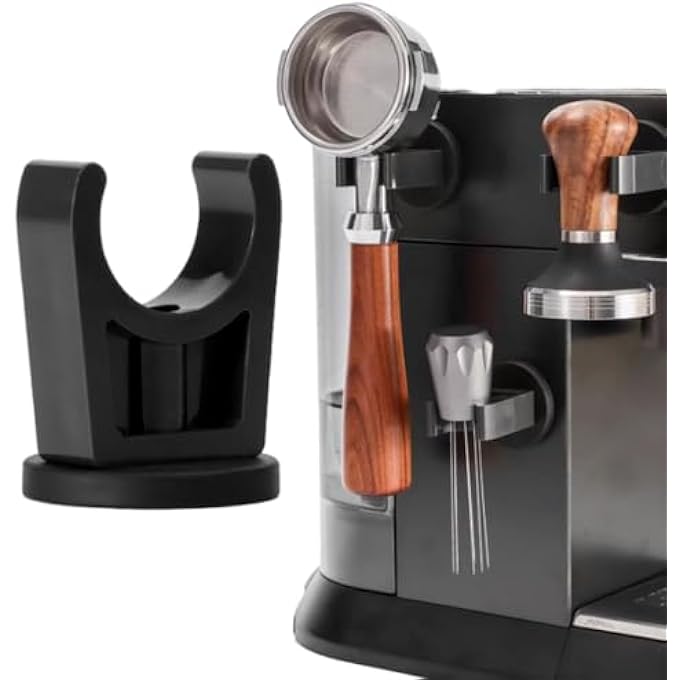 كاست ويف حامل مغناطيسي مثبت على الحائط لمدك الإسبريسو، منظم لمرشح القهوة، لمدك اليد، رف تخزين أدوات القهوة، ملحق باريستا متين موفر للمساحة لآلة الإسبريسو، قطعة واحدة - Image 2