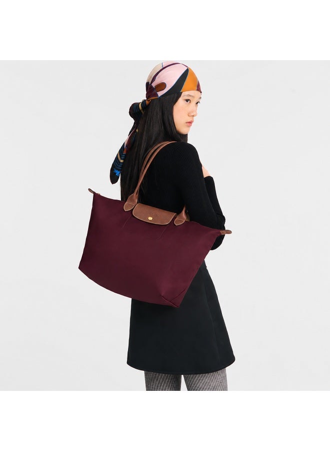 Longchamp Le Pliage Large Foldable Tote Bag - Burgundy Red - Image 2