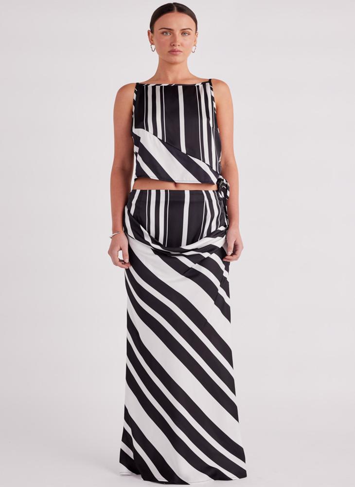 SNDYS Striped High Waist Skirt  - Image 4