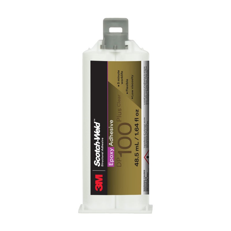 3M Scotch-Weld Epoxy Adhesive DP100 Plus, Clear, Professional Grade, Fast Handling and Cure, 48.5 mL (1.64 fl oz) Duo-Pak - Image 1