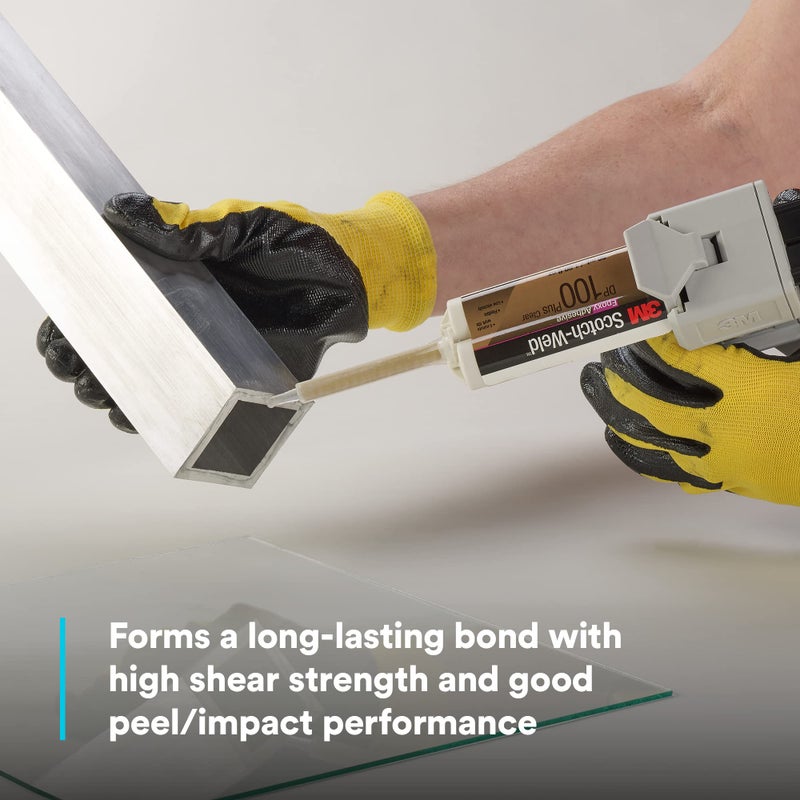 3M Scotch-Weld Epoxy Adhesive DP100 Plus, Clear, Professional Grade, Fast Handling and Cure, 48.5 mL (1.64 fl oz) Duo-Pak - Image 5