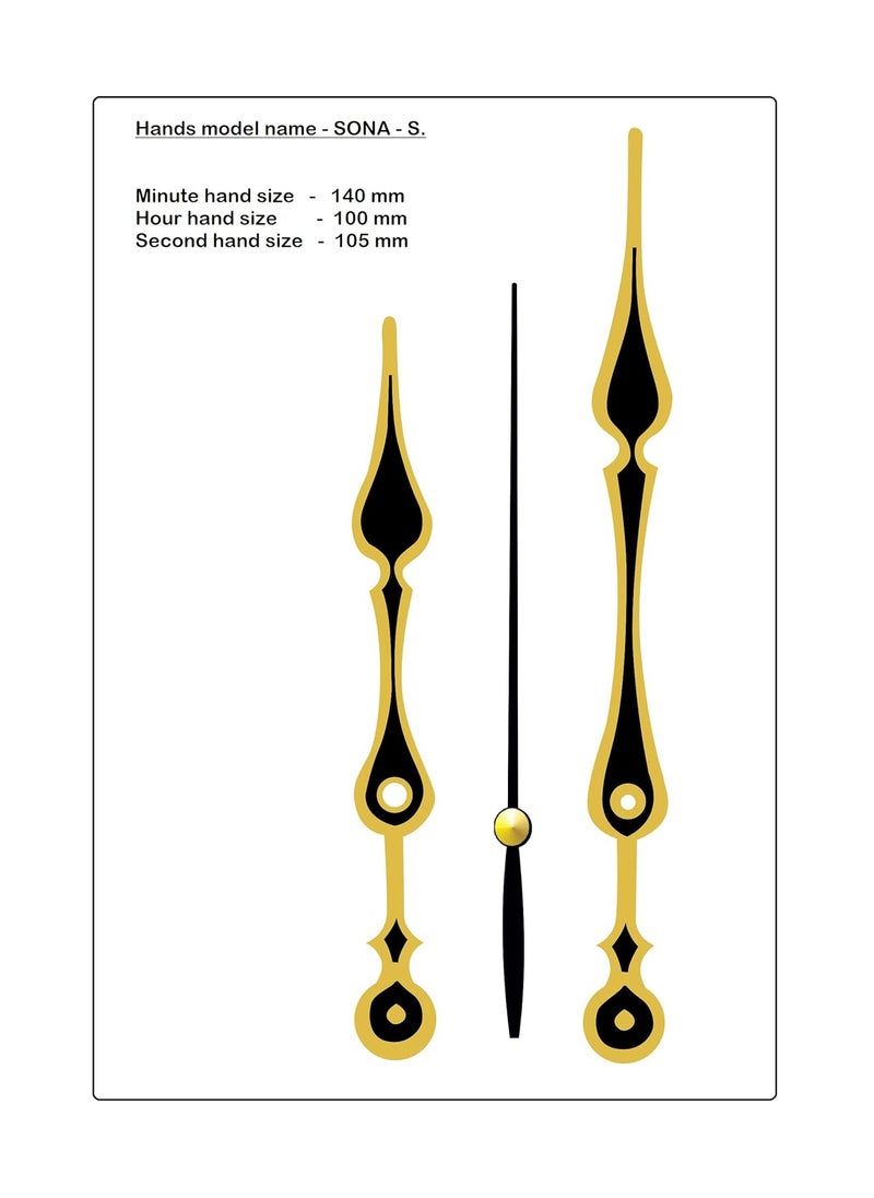KEDAR KEDAR Ajanta Quartz Ticking Movement Machine for Wall Clock with Fancy Needles Made in India 73  - Image 2