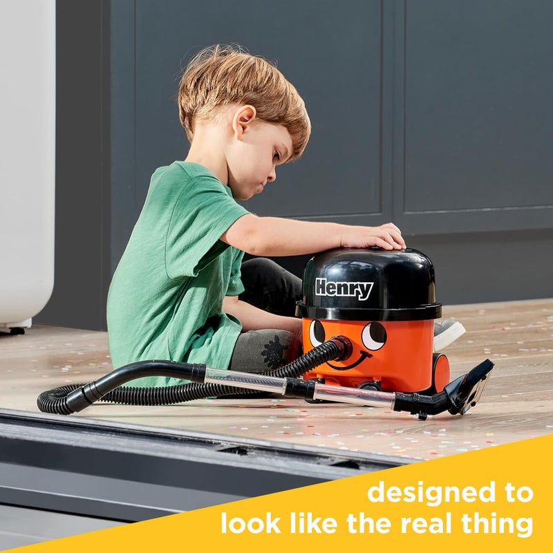 Casdon Henry & Hetty Toys - Henry Vacuum Cleaner - Red Vacuum Cleaning Toy with Real Function & Nozzle Accessories - Kids Cleaning Set - For Children Aged 3+ - Image 4