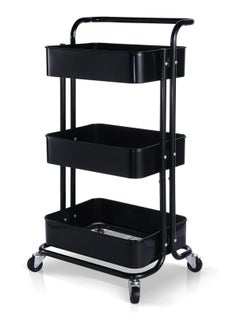 BLOOMING TIME 3 Tier Multifunctional Storage Rolling Cart  - Image 1