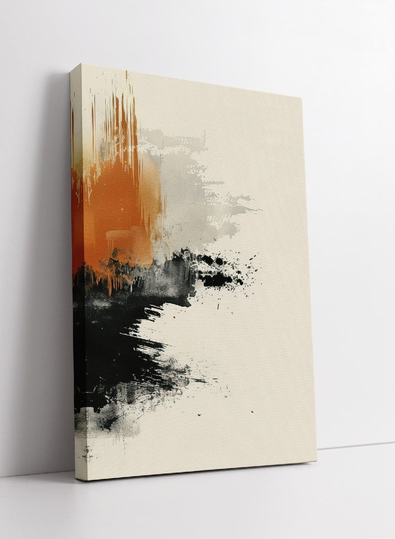 مودكلاس لوحة جدارية تصميم تجريدي بإطار خشبي - Image 1