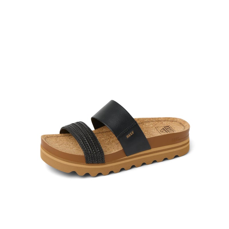 REEF Cushion Vista Hi Womens Platform Fashion Sandal, Arch Support, Ultra Soft Cushion Footbed, Black Braid, 8.5 - Image 1